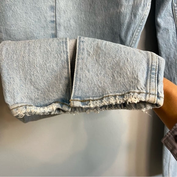 AF Curve Love Ultra High Rise 90s Straight Jeans Plus Size 37/24R Split Hem W47 - Picture 7 of 16